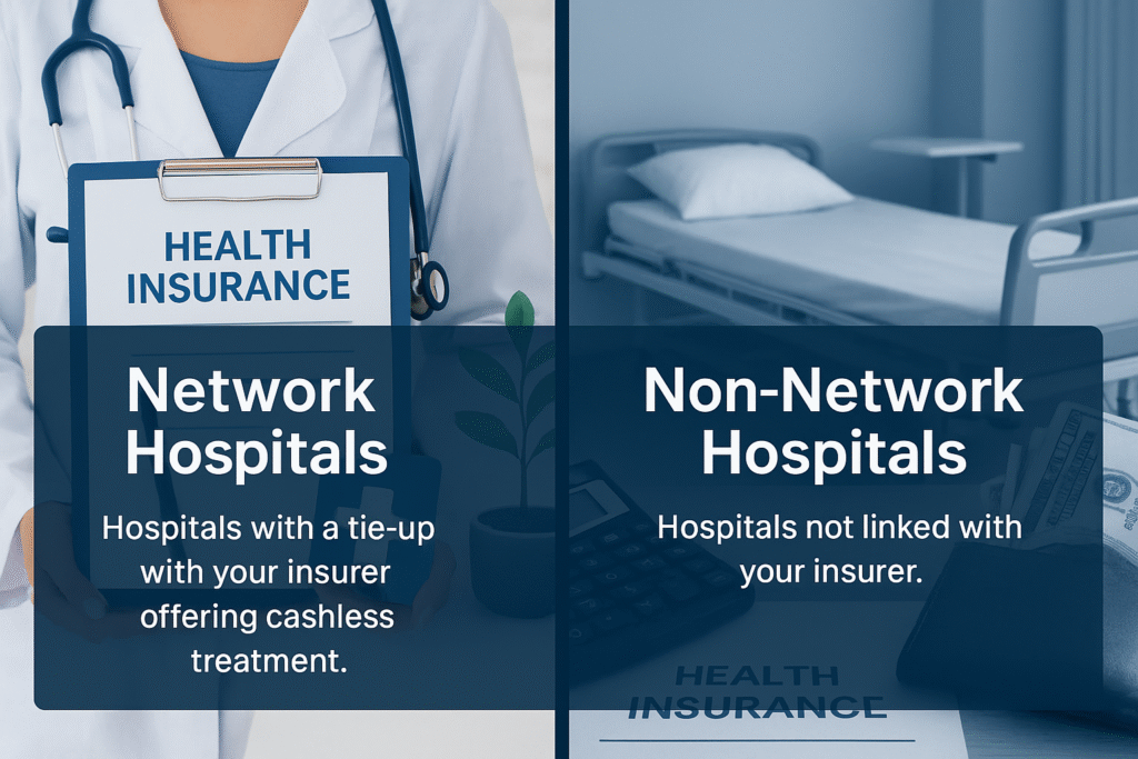 image comparing network hospitals VS non network hospitals