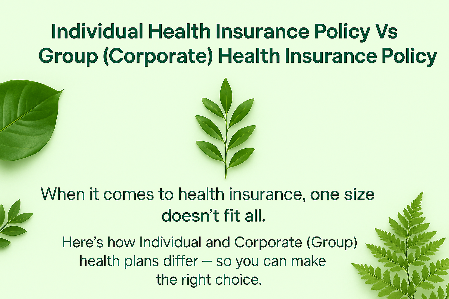 group health insurance, individual health insurance